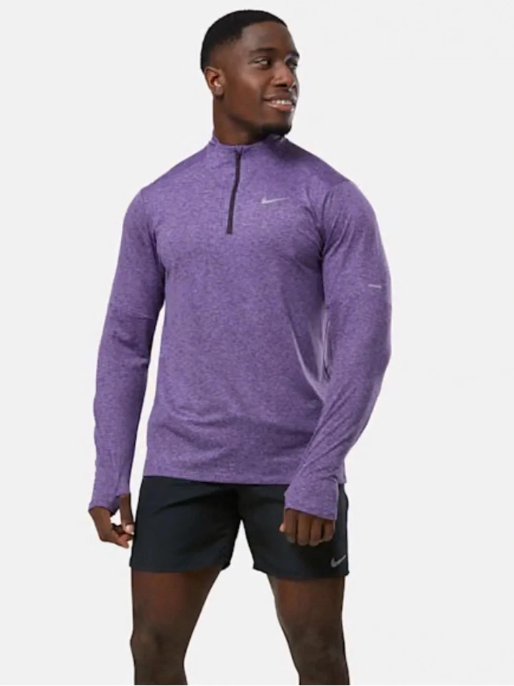 Nike Dri-FIT Element Men’s 1/4 Zip Running Top Purple Action Grape Size M
